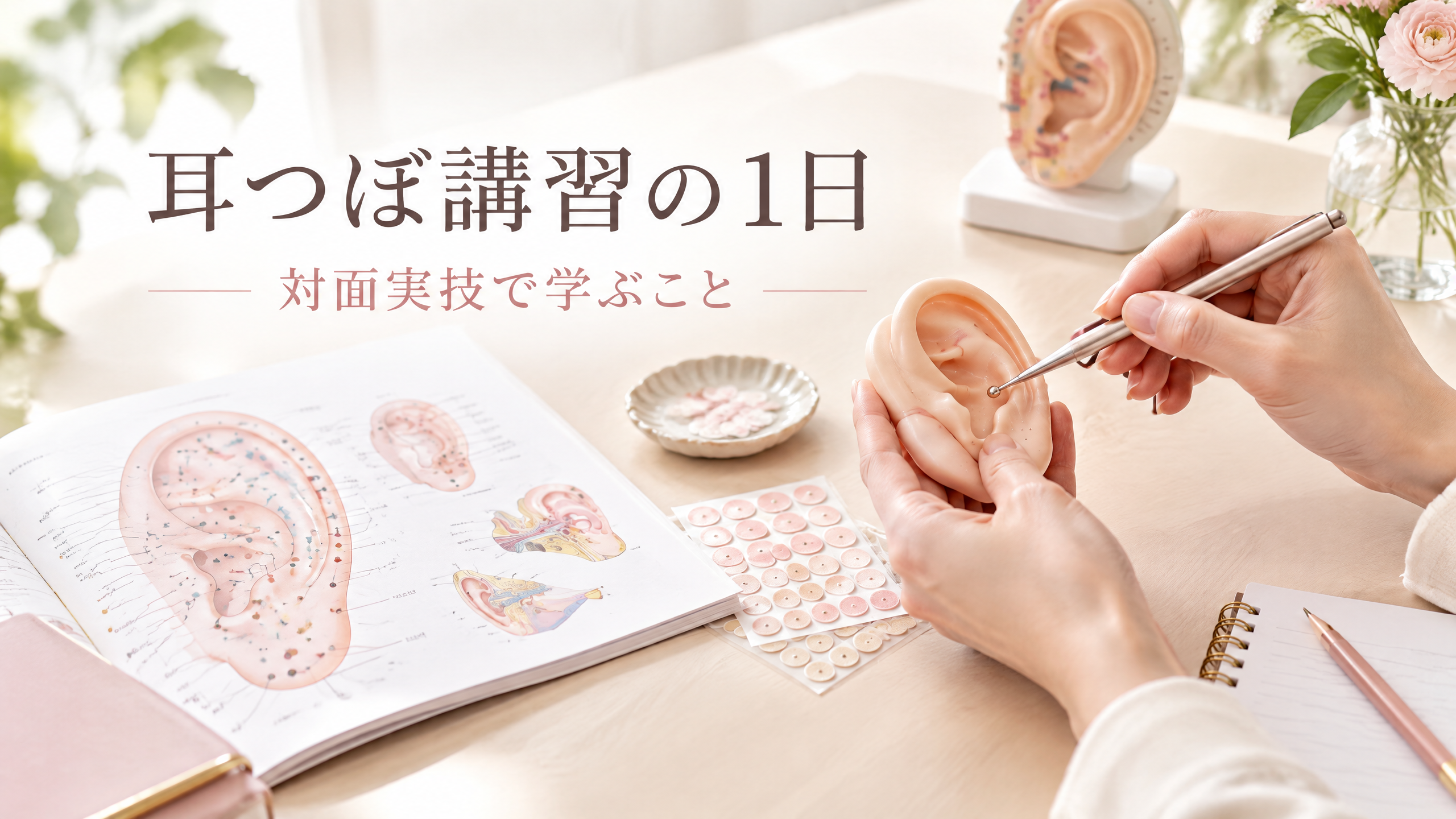 耳つぼ講習の1日は何をする？対面で学ぶ内容・実技・受講前の準備